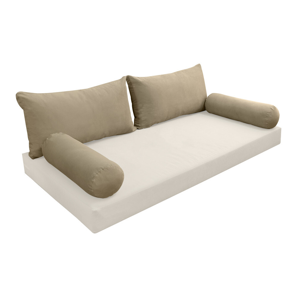 COVER ONLY Model V2 Twin Velvet Knife Edge Indoor Daybed Cushion Bolster - AD304