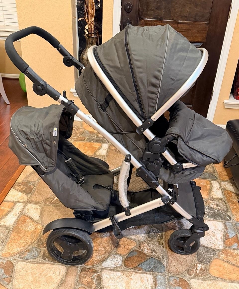 HAUCK Gray Double stroller,Adjustable Handles,