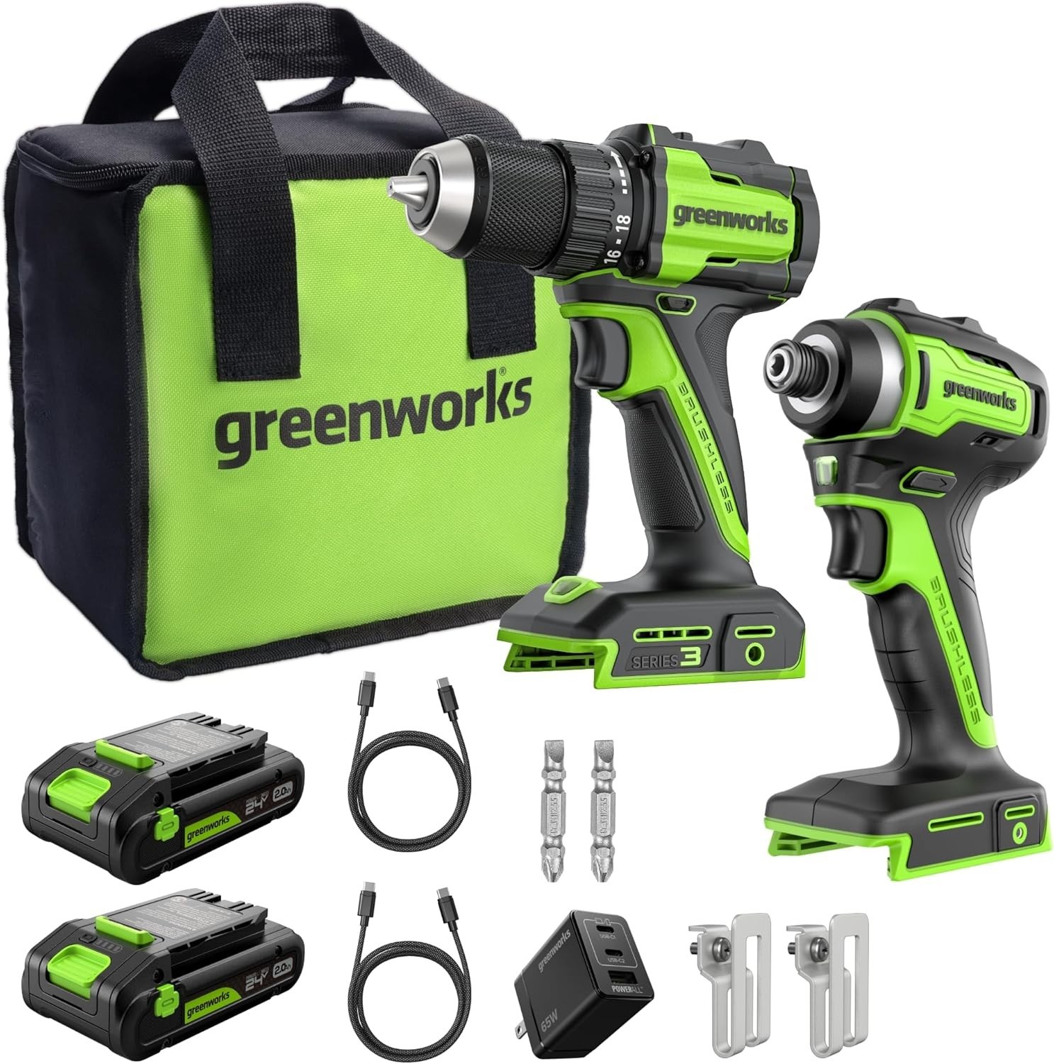 24V Brushless Drill & Impact Driver Combo Kit
