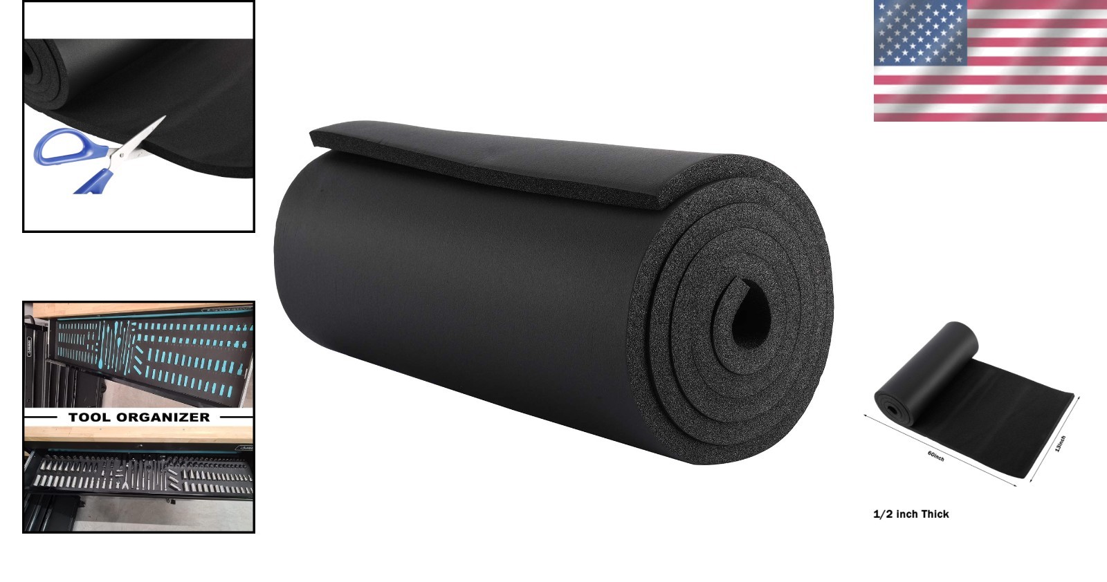 Multi-Purpose 1/2" Thick Closed Cell Foam Roll – Perfect for Insulation & Crafts