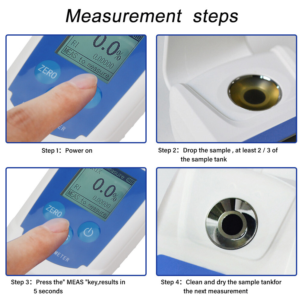 High 0-55% Digital Refractometer Meter Automatic S8S0