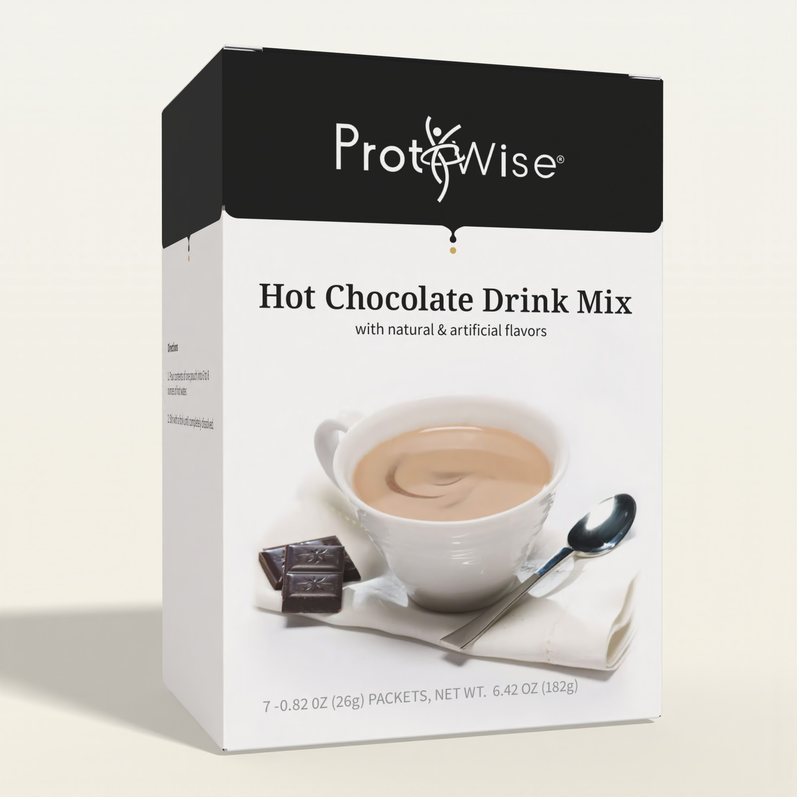 ProtiWise Hot Chocolate Protein 15g Diet Drink, KETO Friendly, Low Sugar 7ct