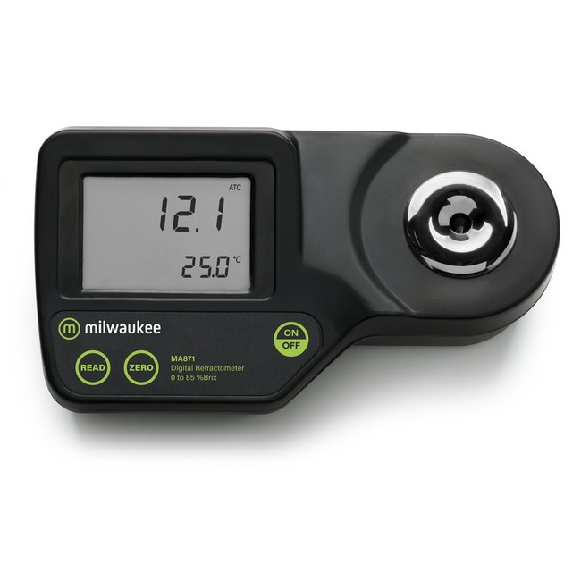 Digital Brix (SUGER) Refractometer MA871 w/ Protective Case - Milwaukee