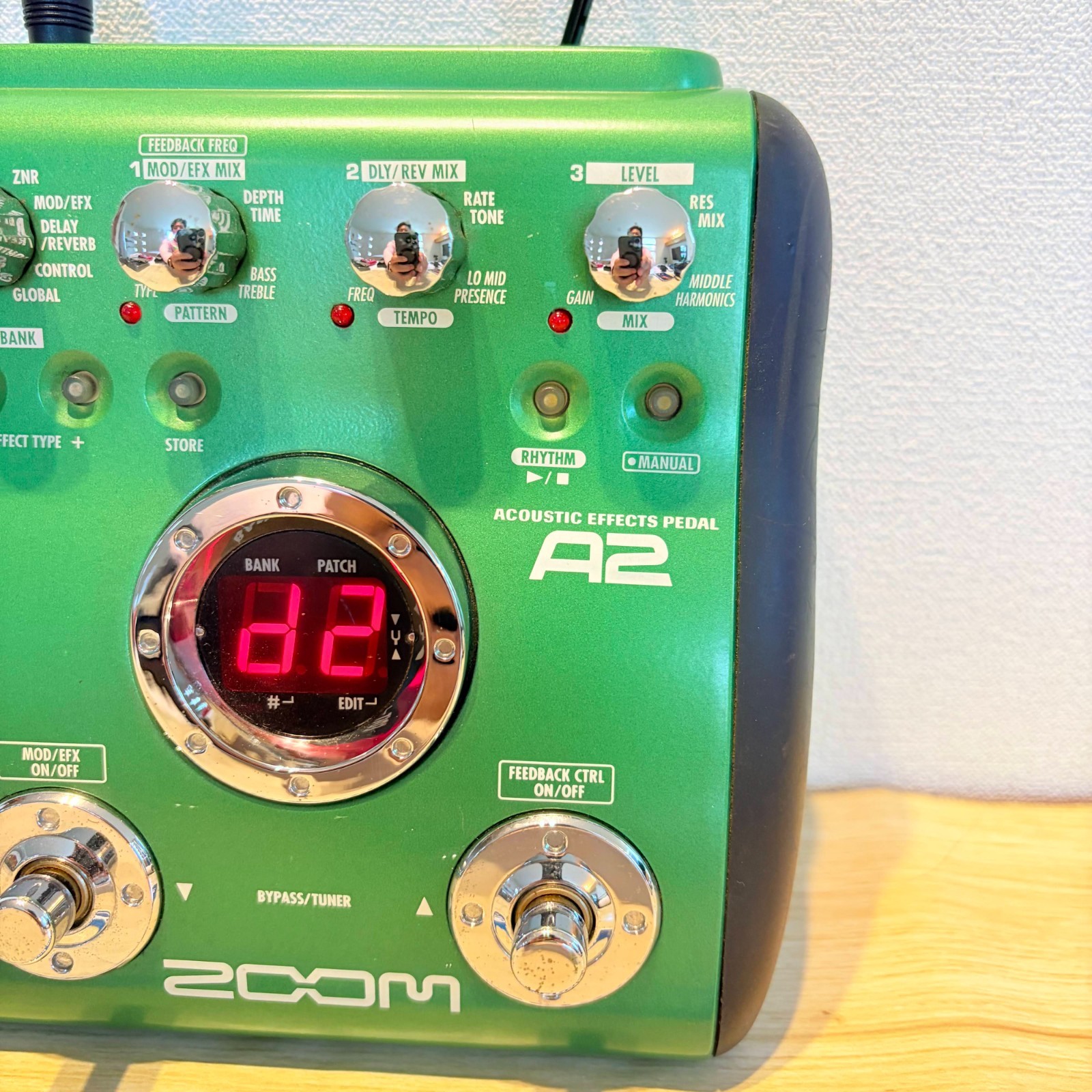 ZOOM A2 Acoustic Guitar Multi-Effects Pedal Processor Japan Tested excellent+++