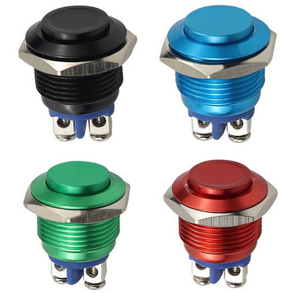 16mm Momentary Metal Push Button Switch with Self Resetting Screw Terminal