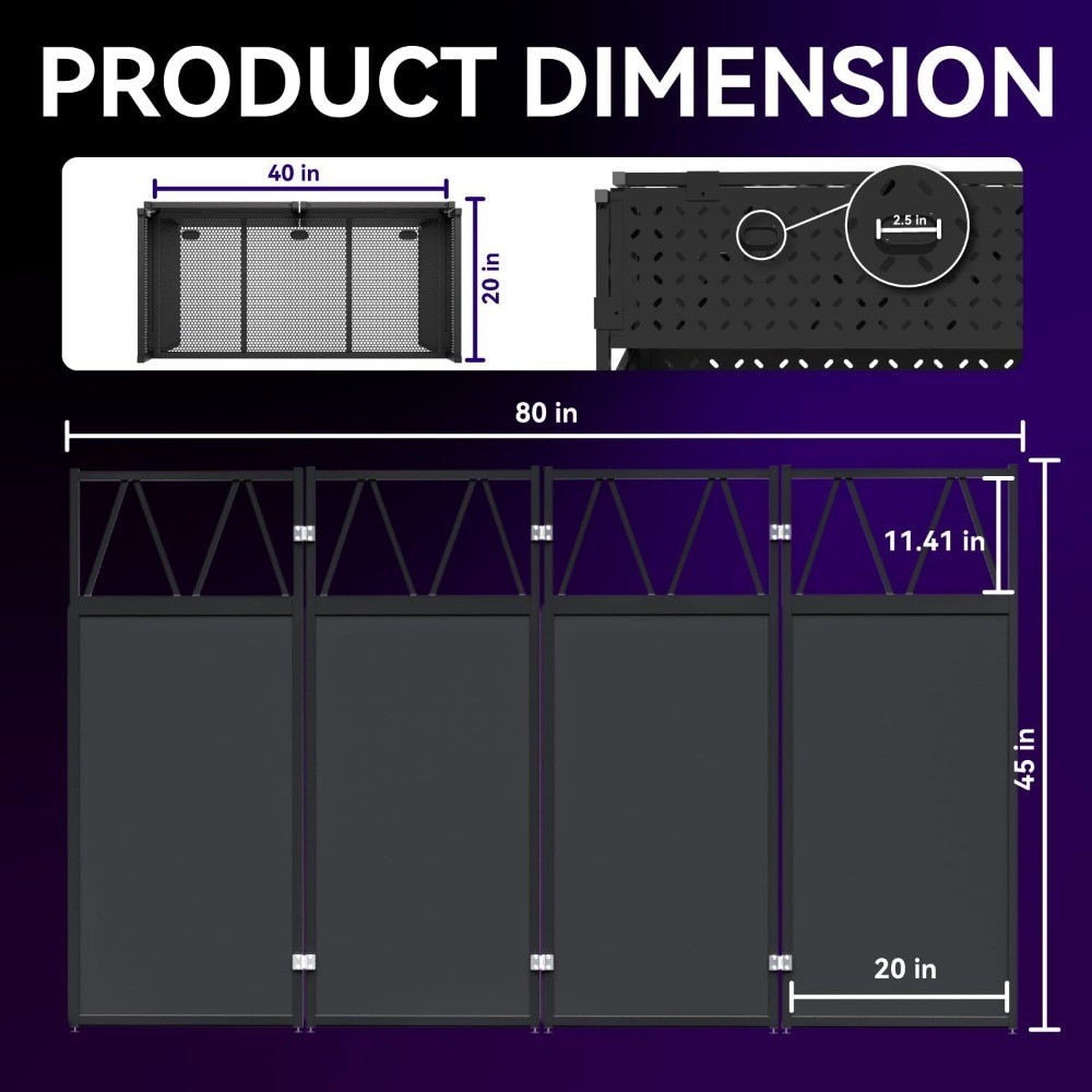 Portable Folding 2-Tier DJ Booth Table with Adjustable Feet Cable Management &