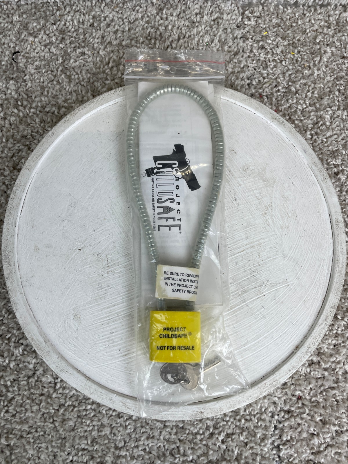 Project Child Safe Heavy Duty Cable Gun Safety Lock w/ Two Keys