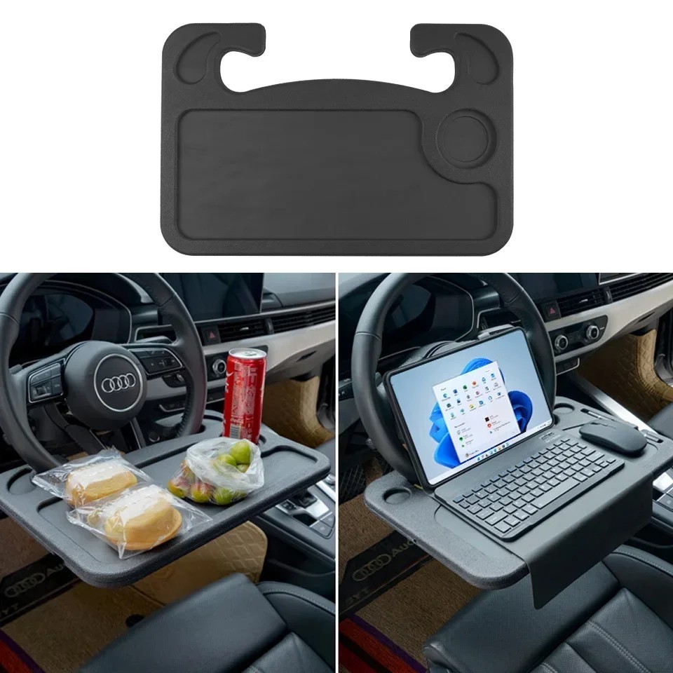 Car Steering Wheel Tray Table Coffee Drink Eating Food Desk Holder Laptop Stand