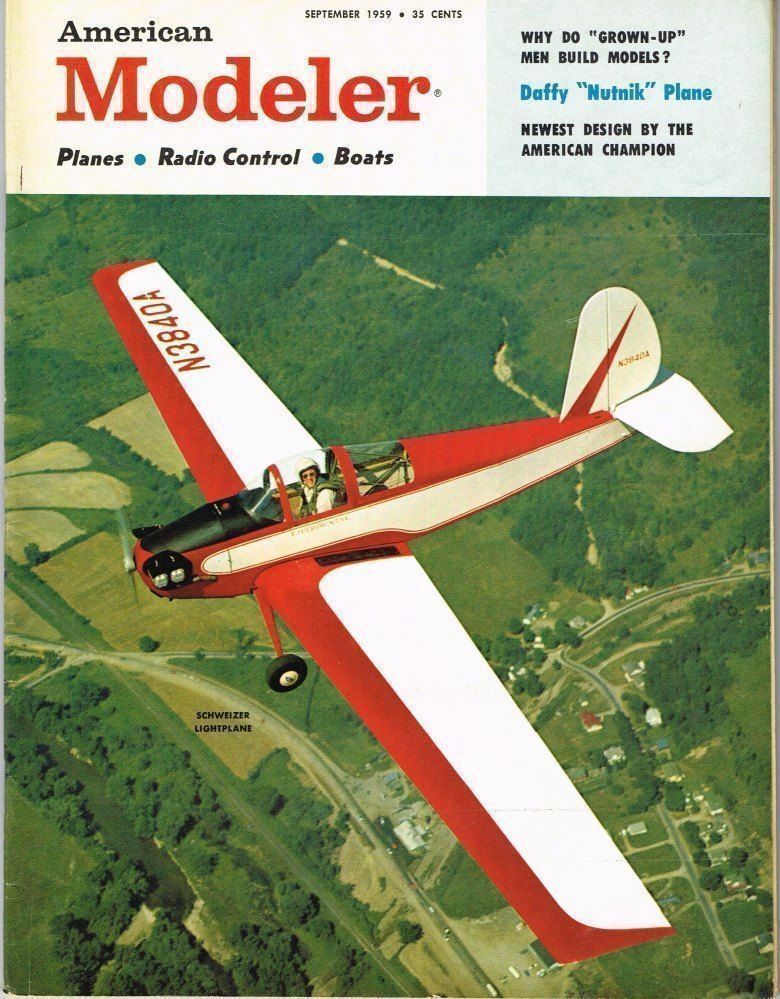 AMERICAN MODELER Magazine September 1959 Duzit: F/F 1/2A by Woody Blanchard
