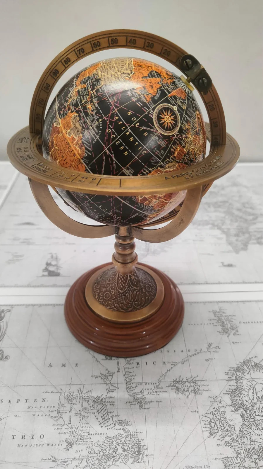 Brass Nautical Tabletop Armillary Nautical Sphere Globes Antique 6 inch
