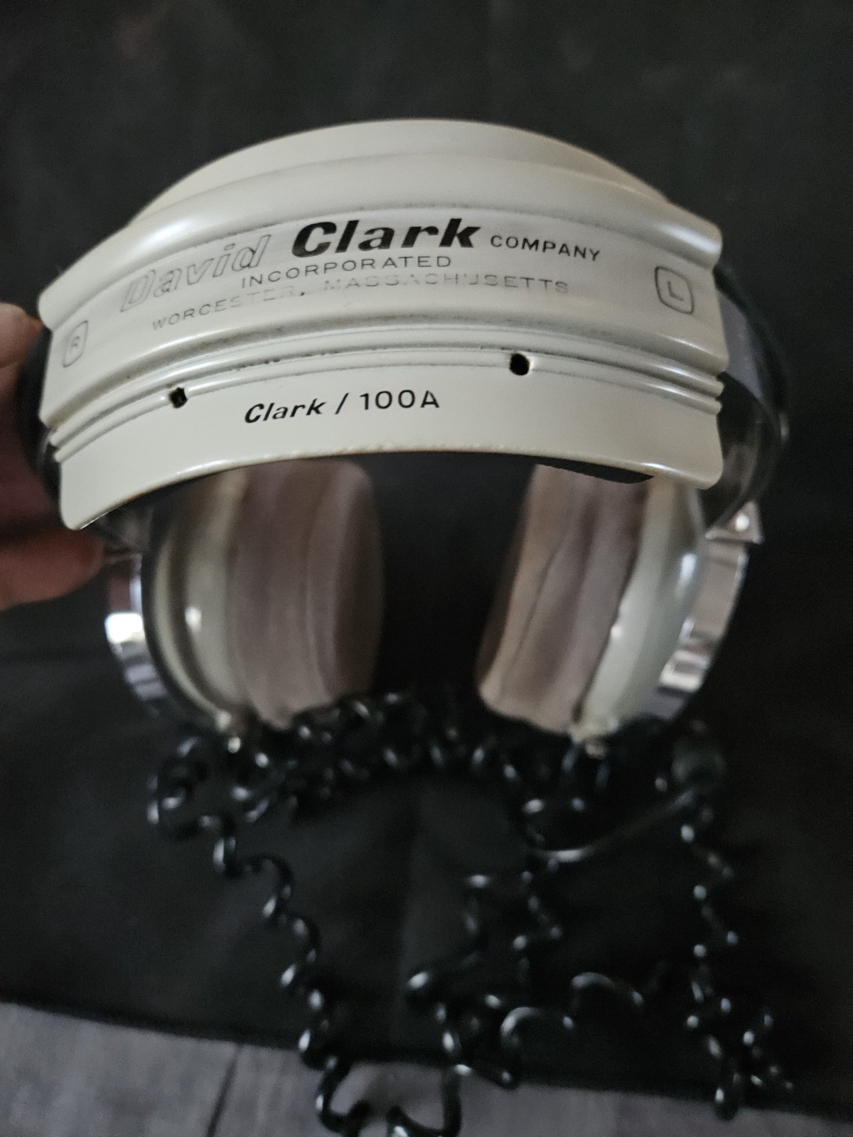 Vintage David Clark DC model 100 DV Stereo headset Original 1960s Era