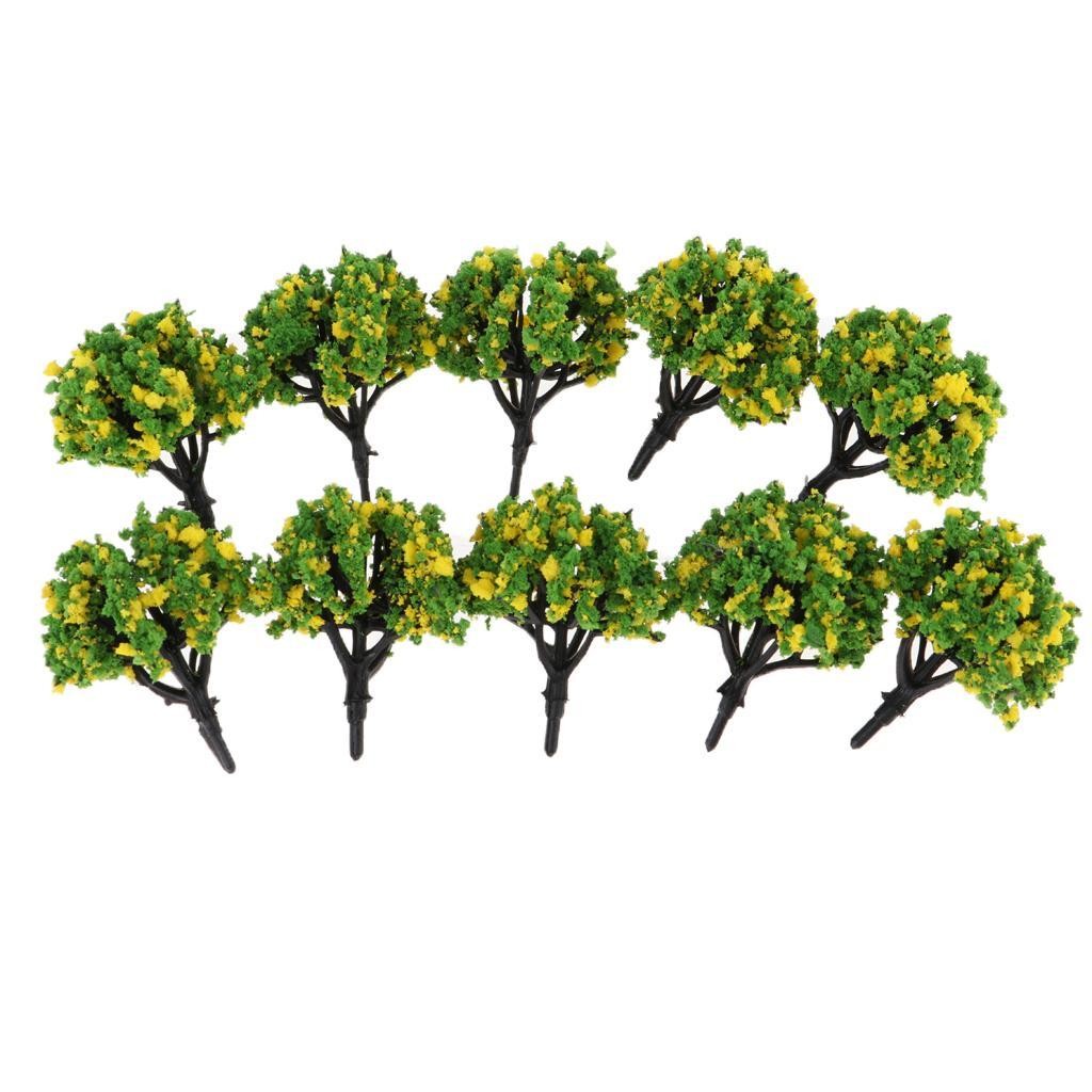 10x 1:200 Railroad Scenery Diorama Wargame Model Trees Model Building Kits