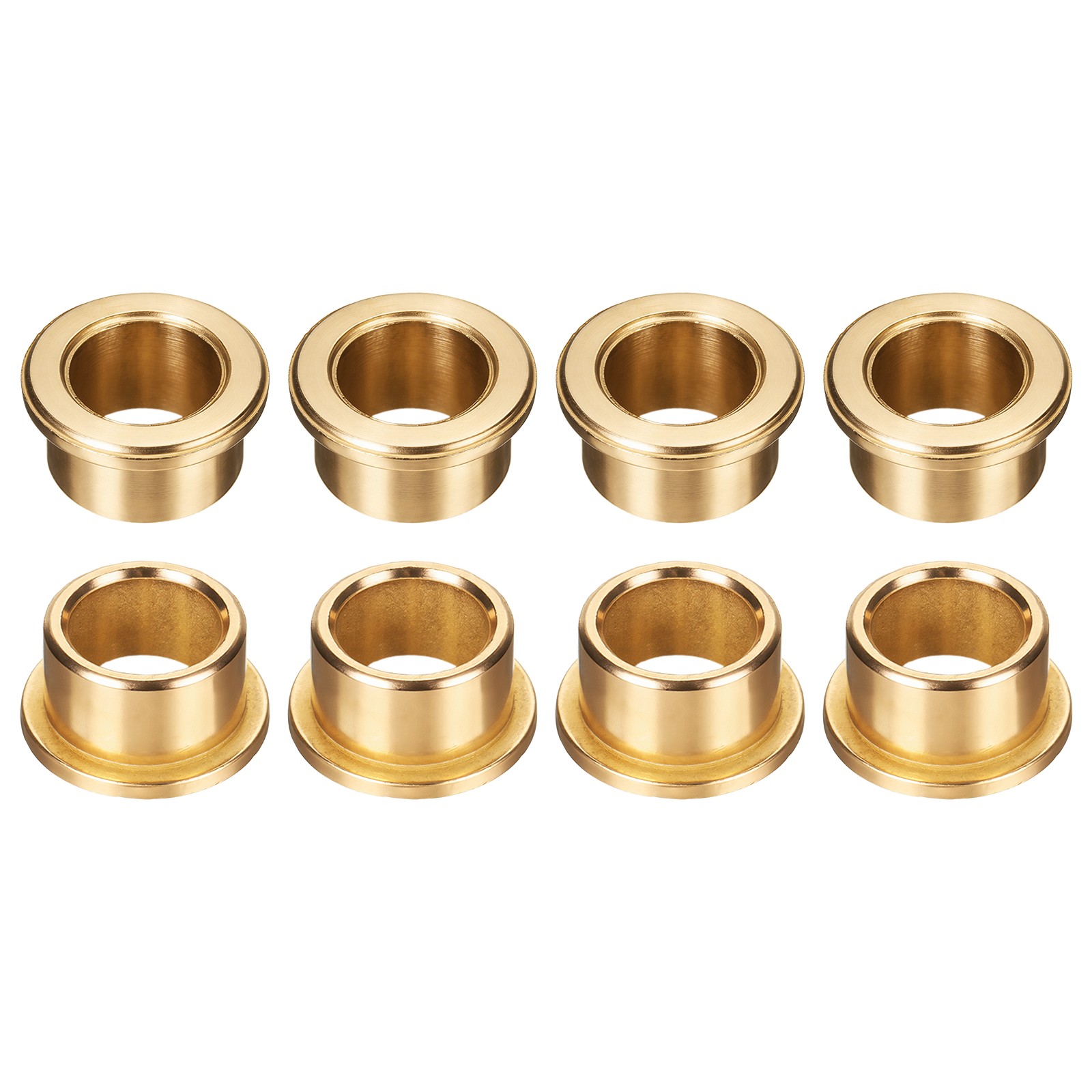 8Pcs Flange Sleeve Bearings, 12x16x10mm Self-Lubricating Sintered Bronze Bushing