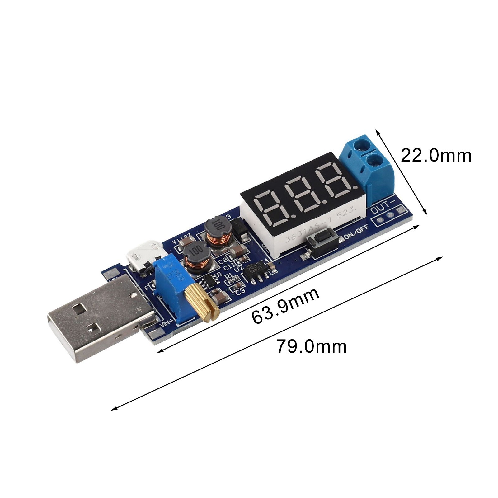 5V USB Boost Power with Precise Adjustable Potentiometer Output