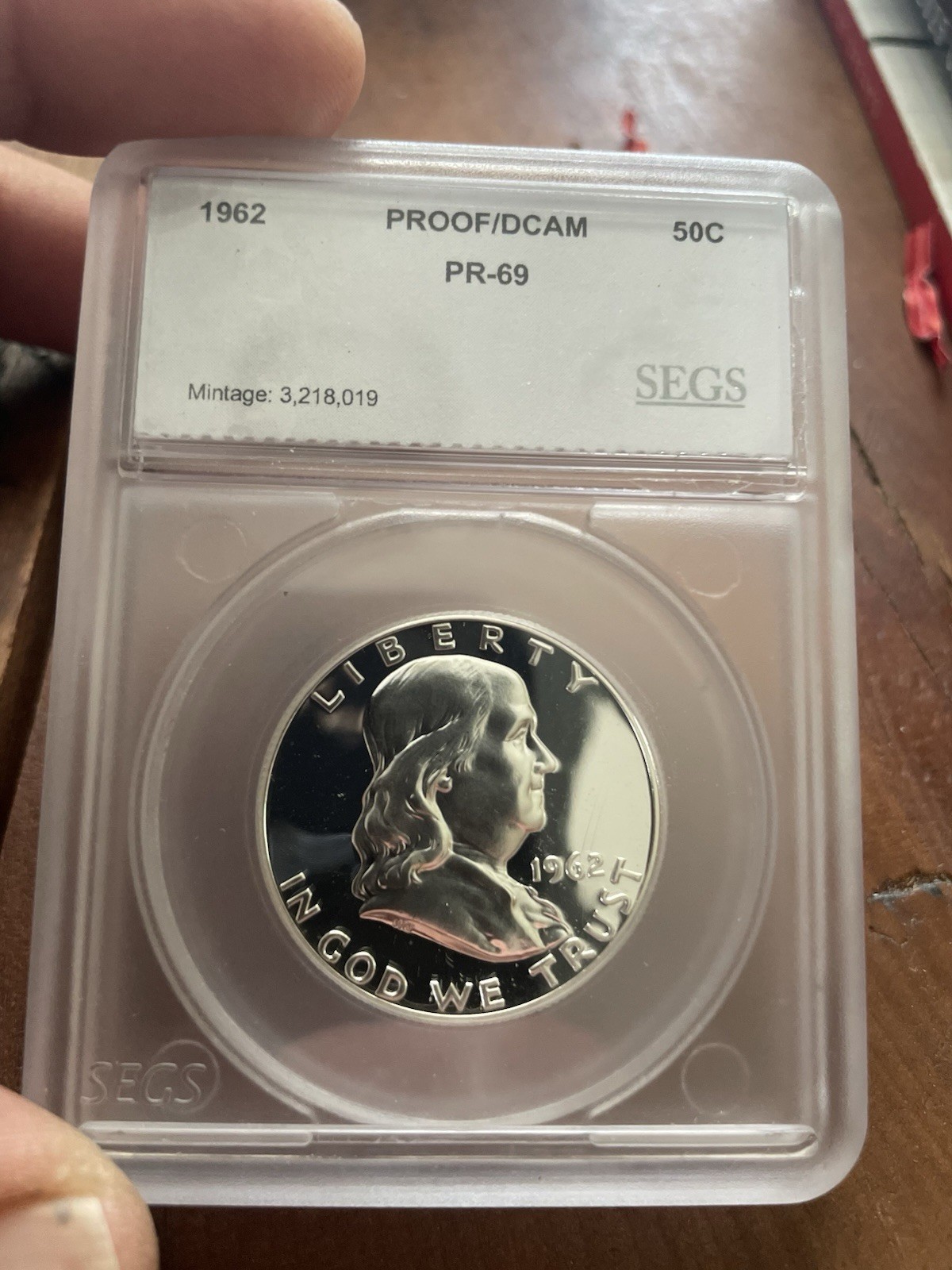 1962 Franklin Half Dollar Dcam Top Pop