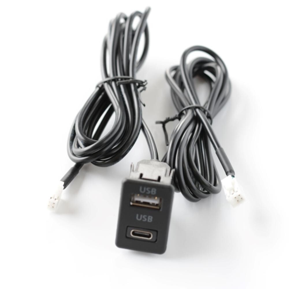 Quick Installation Car USB and TYPE C Panel Interface Extension Adapter