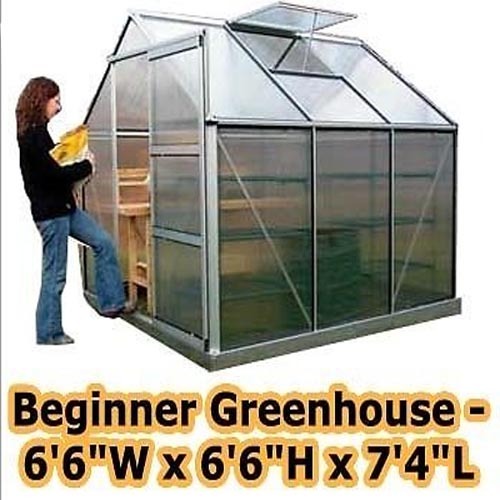 Greenhouse - 6'6" W x 6'6" H x 7'4" L - Beginners Kit - Backyard - Commercial