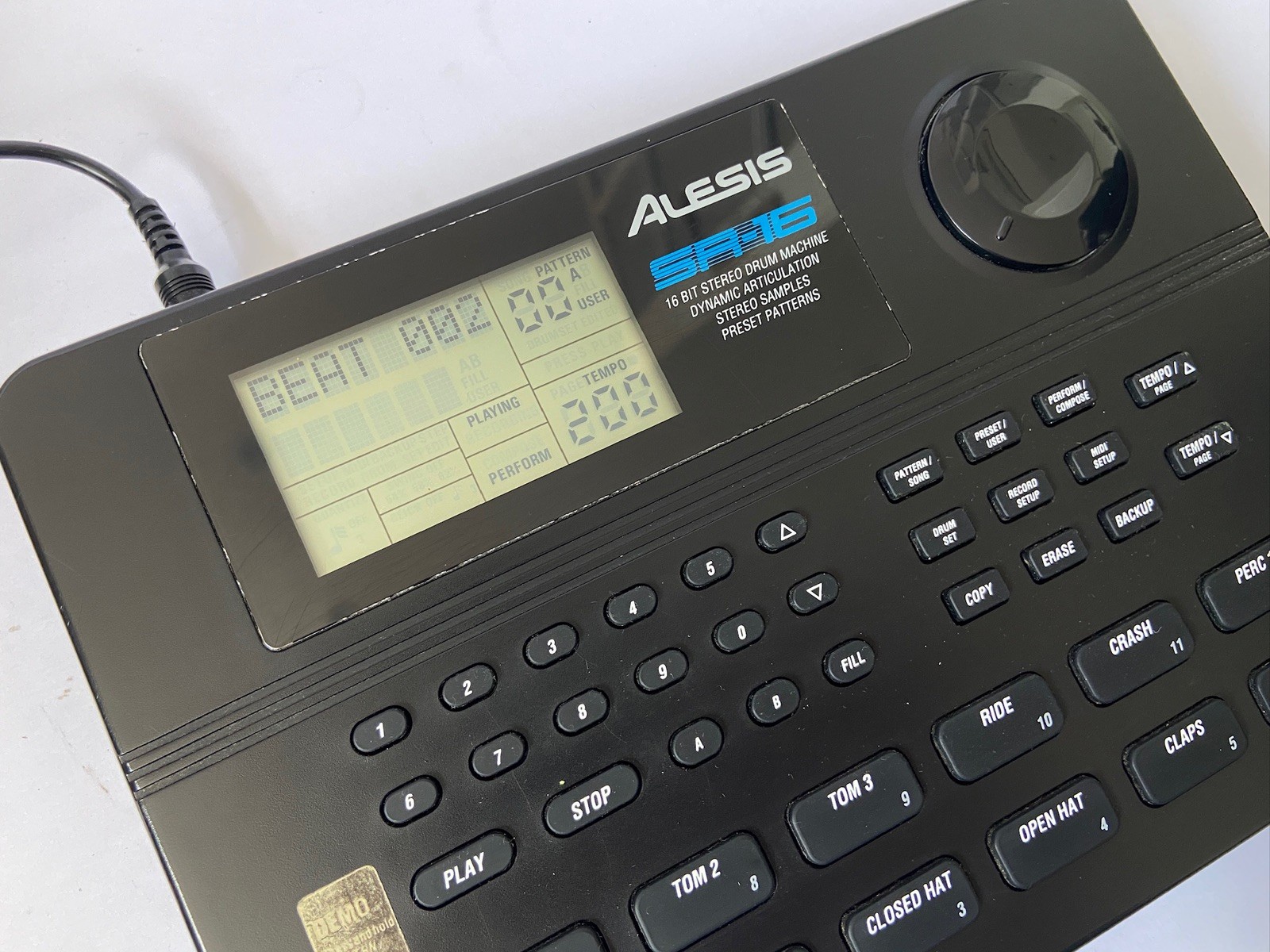 Alesis SR-16 Drum Machine With Power Supply & Manual Tested Working