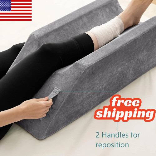 Leg Elevation Pillow for Leg/Knee Surgery Recovery, Memory Foam Leg Pillow with
