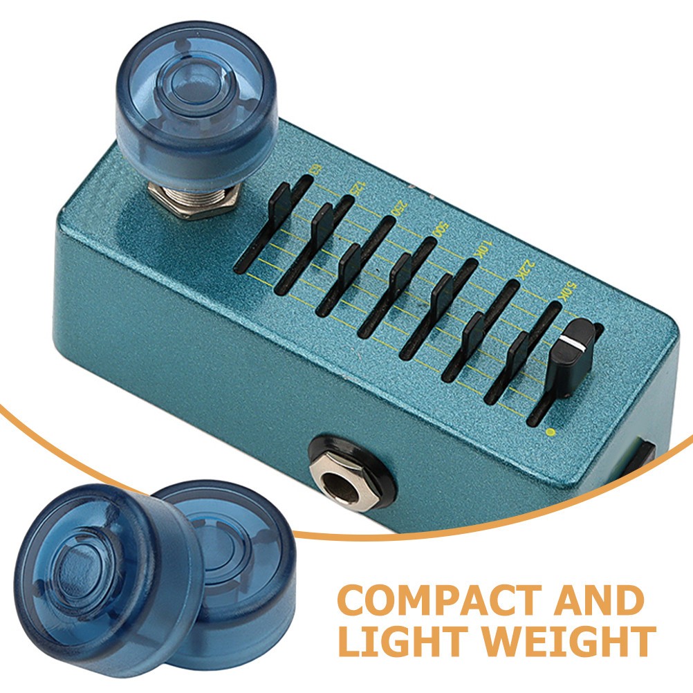 2Pcs Navy Guitar Effects Pedal Caps Plastic Footswitch Toppers Easy Installation