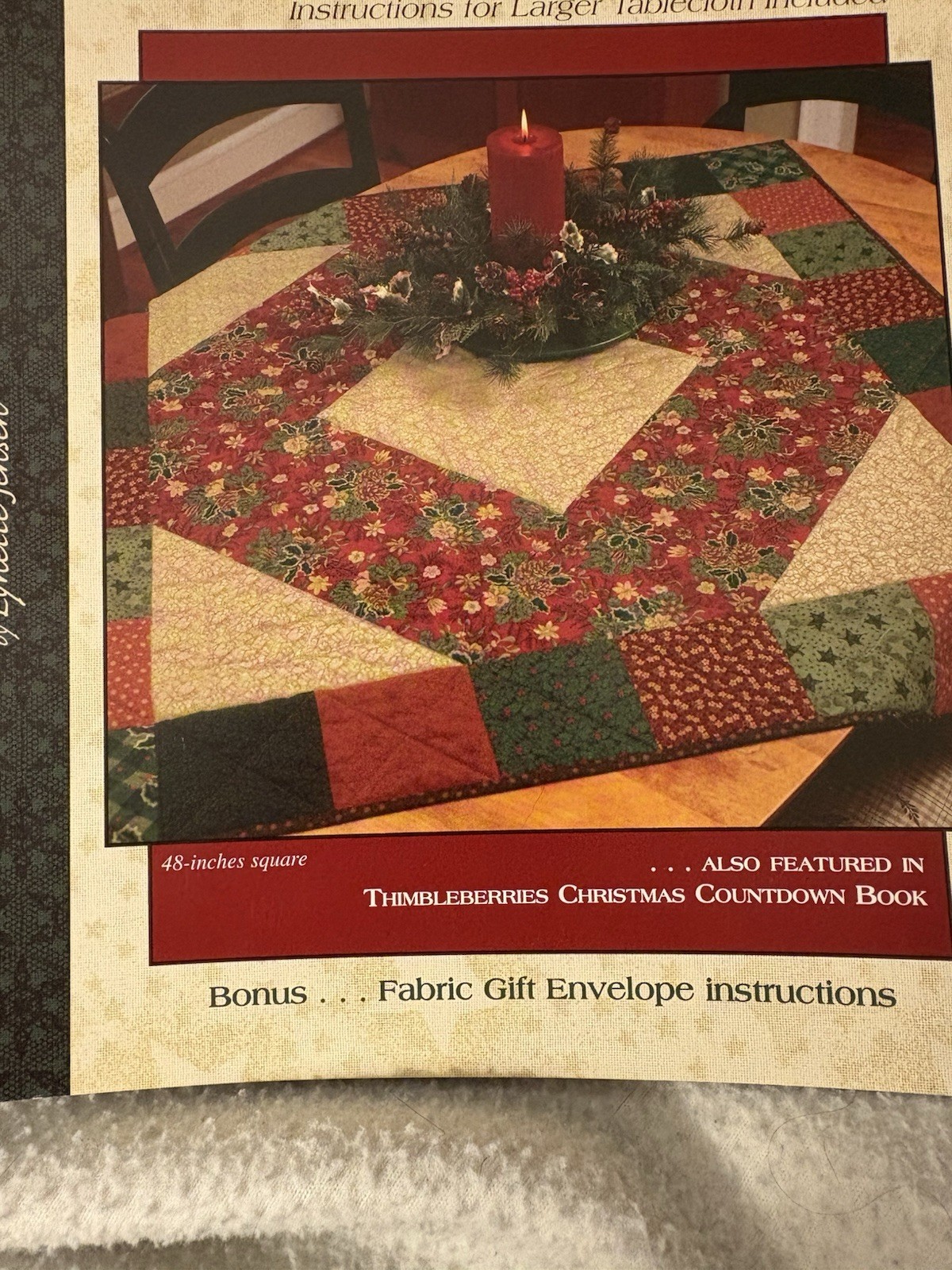 thimbleberries by lynette jensen 2006 Gather ‘Round tablecloth 48” Inches Square