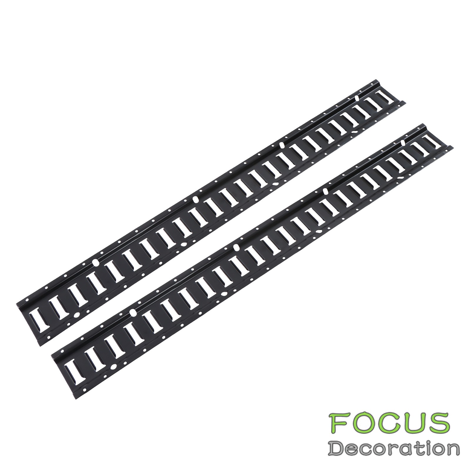 For Trailers 4' E Track Tie Down Rail Kit Black Carbon Steel 2pcs Brand New