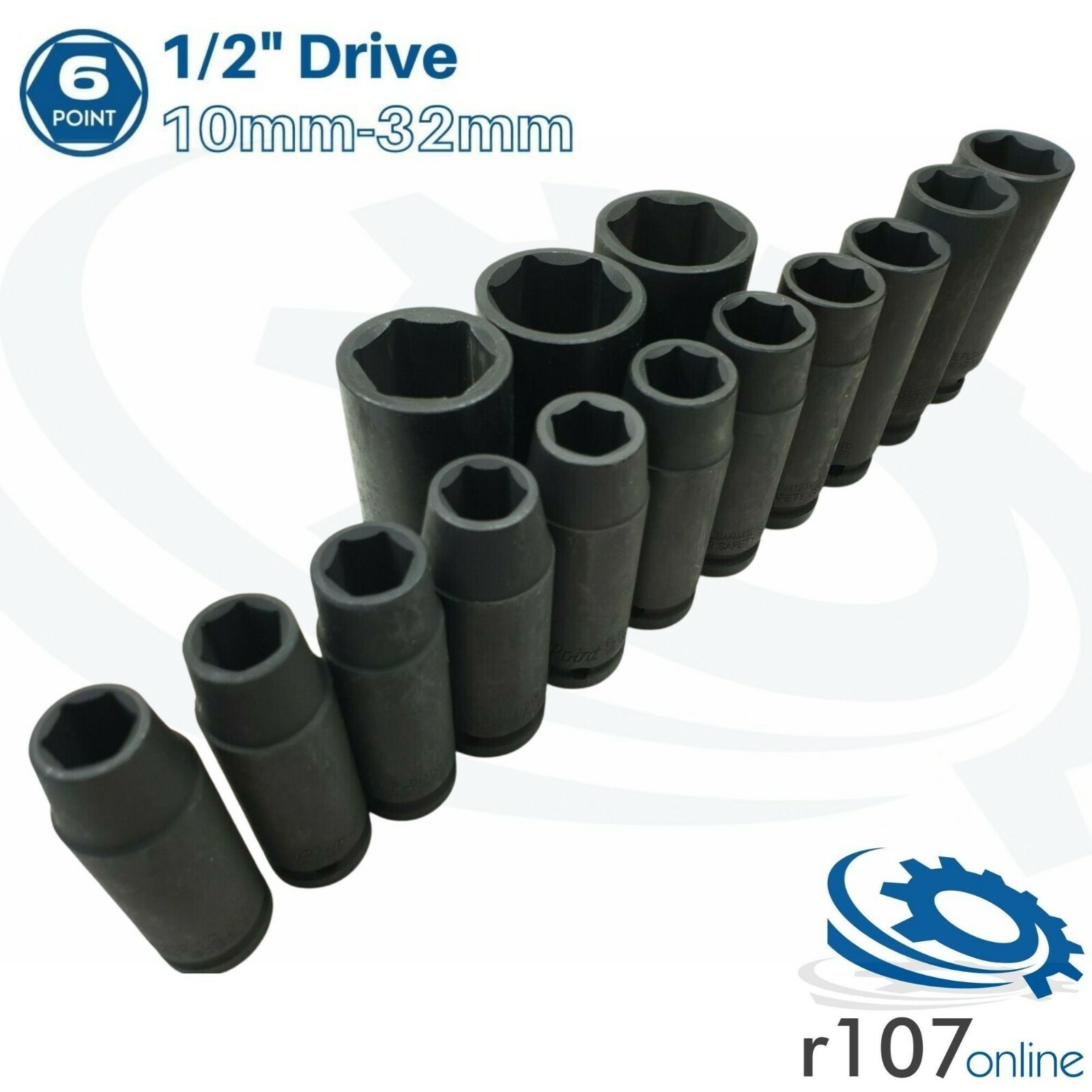 Blue Point 1/2" Deep Impact Sockets 10mm-32mm - As sold by Snap On