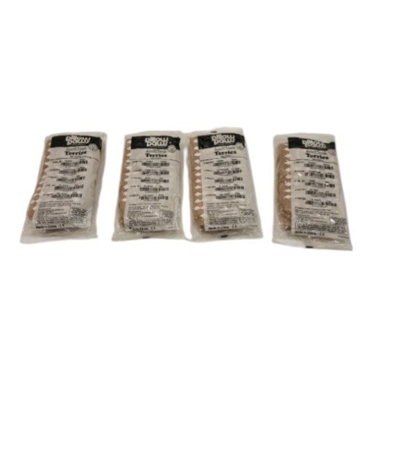 4 Pack Pillow Paws #1097-001 Terries Slipper XL Adult Tan 4 Pair