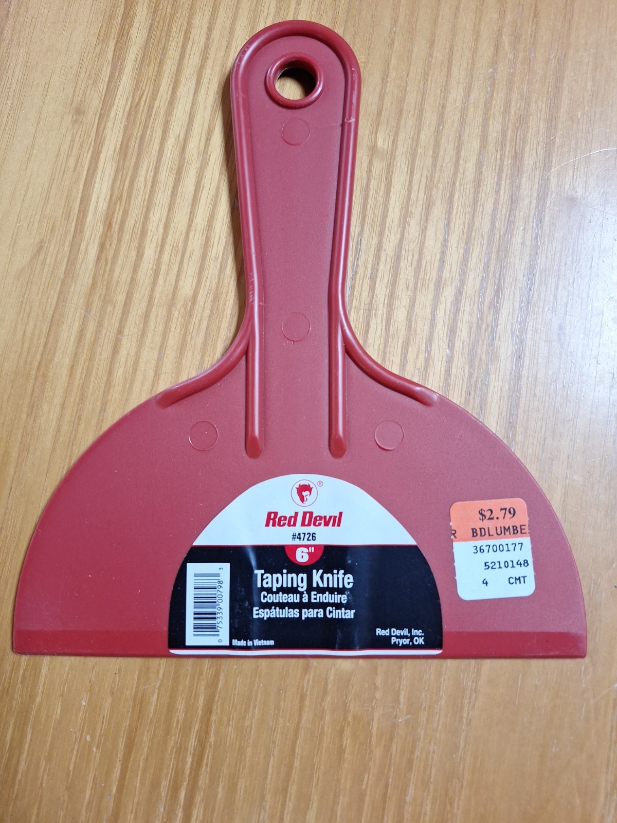 Red Devil Taping Knife #4726 New