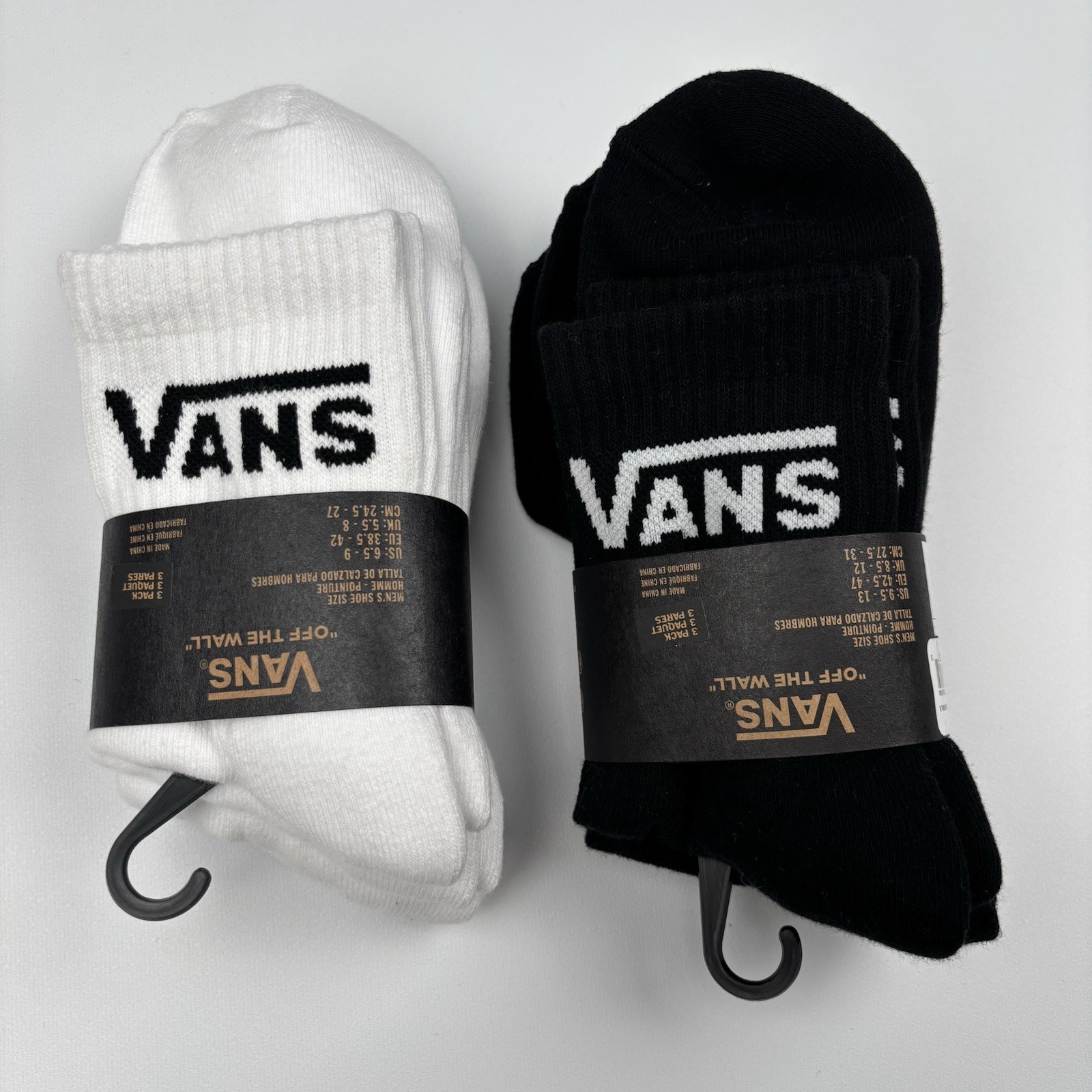 Vans Off The Wall 3-Pack Men’s Quarter Socks