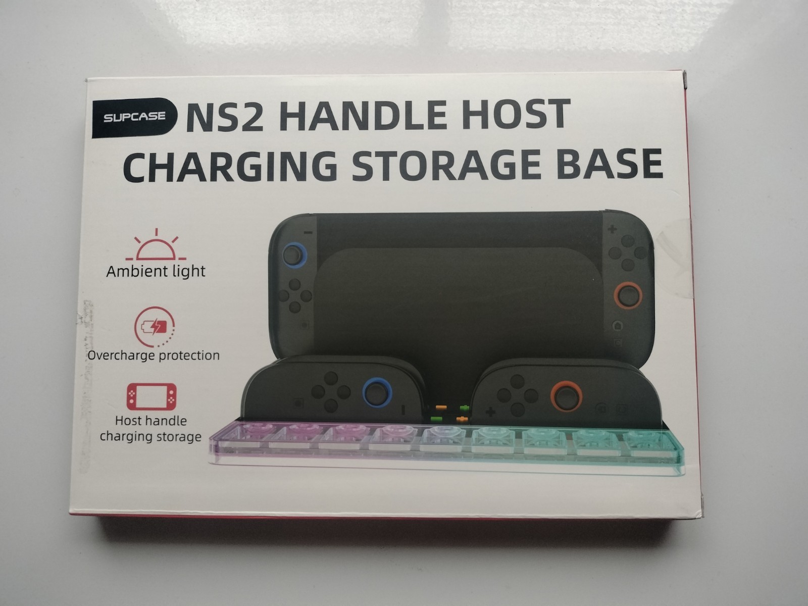 Supcase NS2 Charging Dock Black for Nintendo Switch Ambient Light