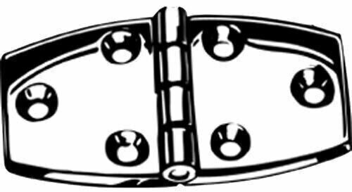 Seachoice Nylon Door Hinge #8 Fastener 2-3/4 In x 1-3/8 In Black 2/Pk 34141