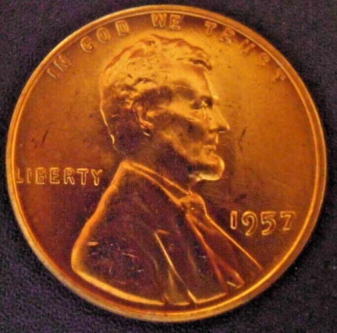 1957 P Lincoln Cent - BU from a nice roll