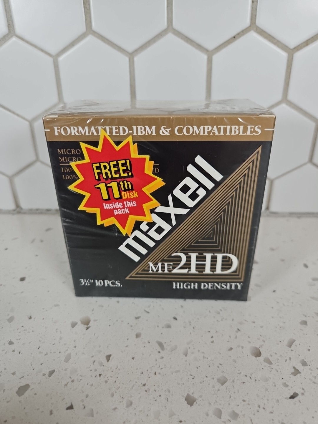 Maxwell MF2HD High Density Disk 3.5” Floppy IBM Formatted, 11 Pieces NEW SEALED