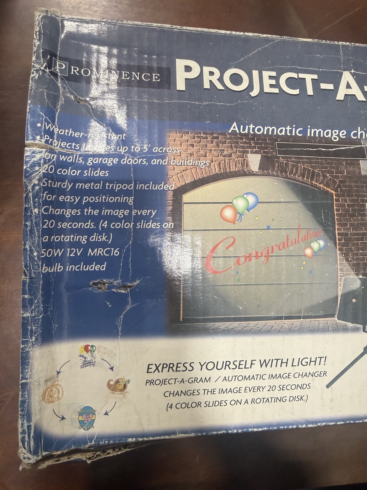 OUTDOOR PROJECTOR PROJECT-A-GRAM Automatic Image Changer Weather Resistant