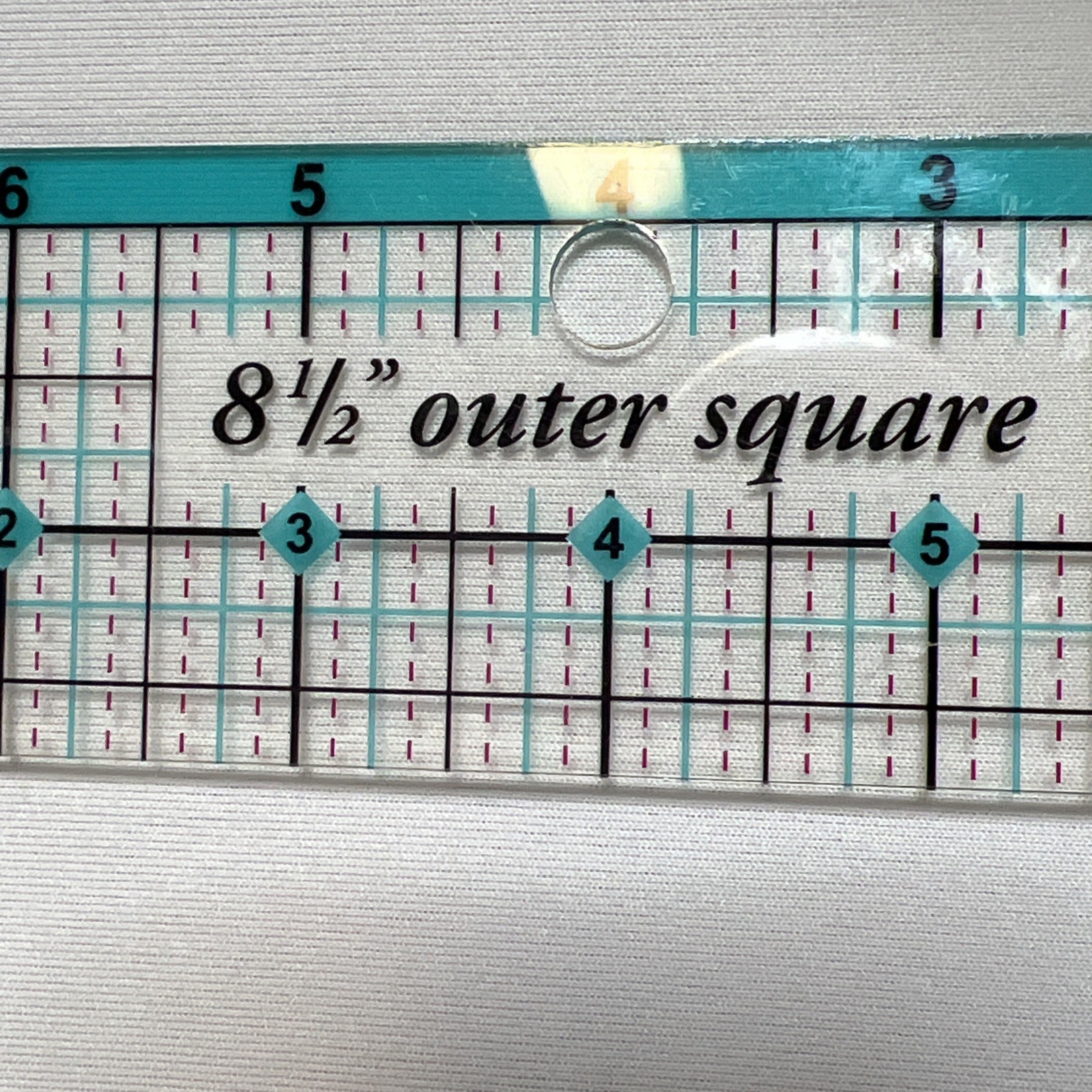 June Tailor Get Squared Quilters Template 8.5" Outer & 4.5" Inner 8 1/2 4 1/2