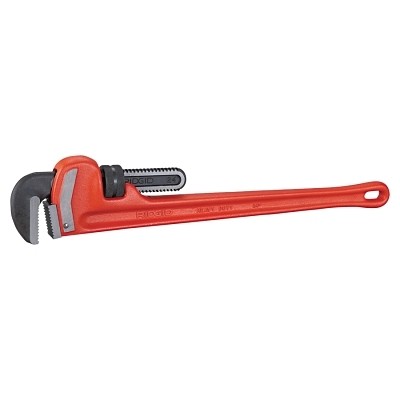 Heavy-Duty Straight Pipe Wrench, Steel Jaw, 24 in Ridge Tool Company  31030
