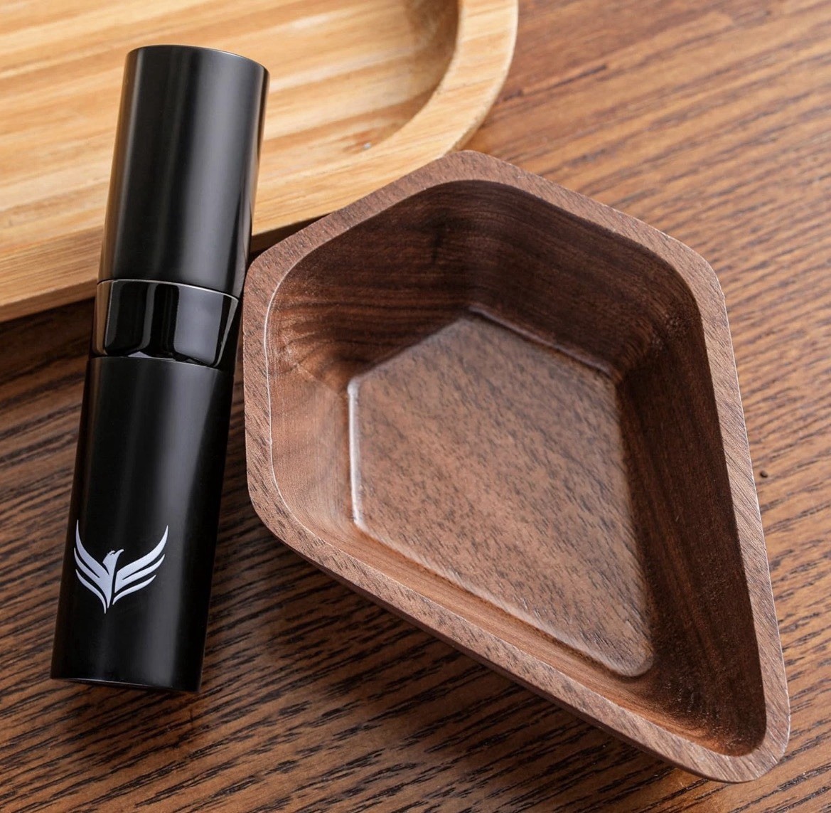Walnut Coffee Bean Dosing Cup and RDT Coffee Spritzer Gift Set Coffee Bar Access