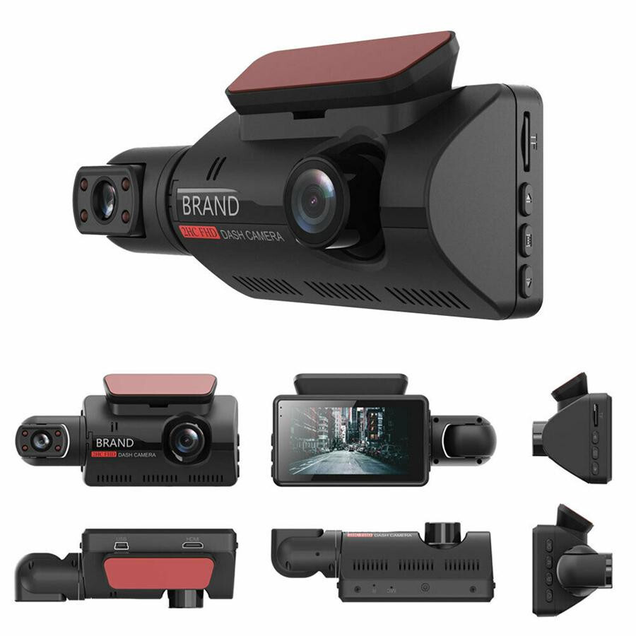 Touch Screen Dash Cam 3" 1080P Dual Lens Car DVR Recorder Camera Looprecording