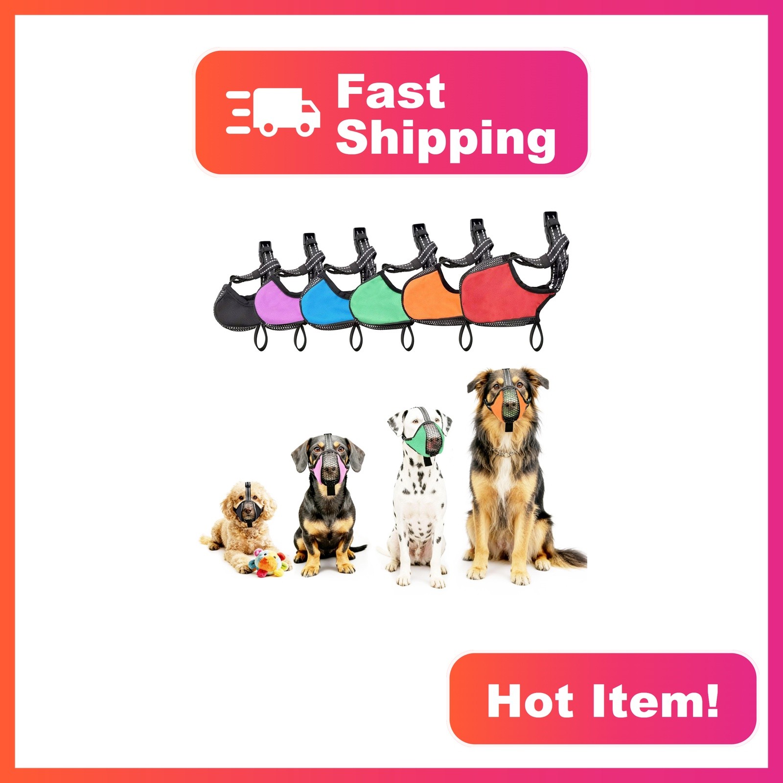 FestiVex Dog Muzzle Set XS-XXL