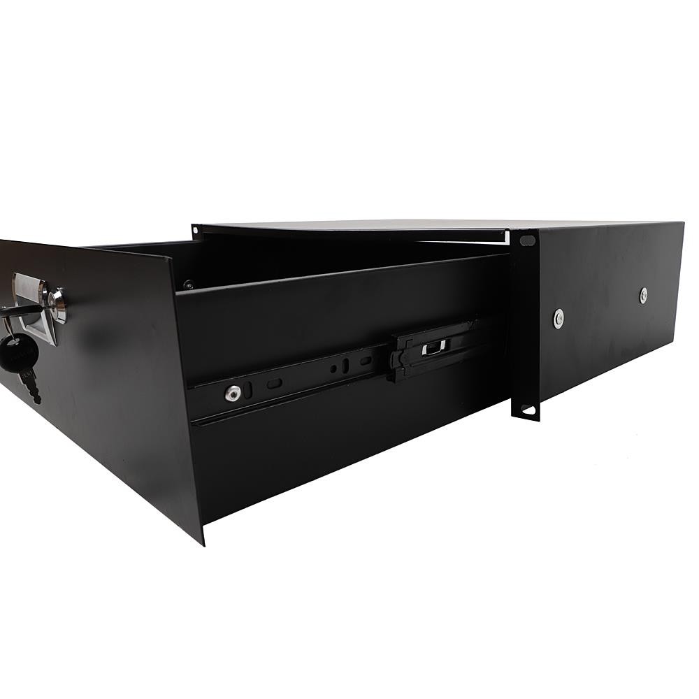 19" 3U Equipment Rack Drawer-Module Storage Patch Panel Data Cabinet With Key