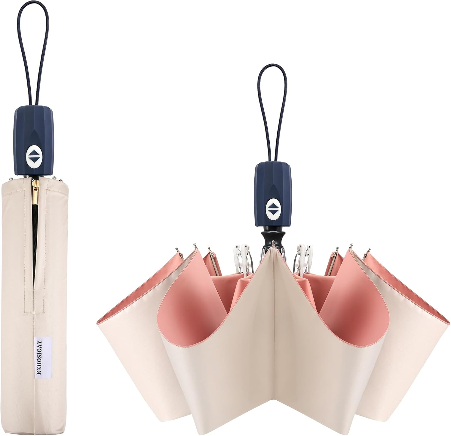 Color Glue Coating Sun Umbrella UV Protection Compact Folding Windproof Parasols