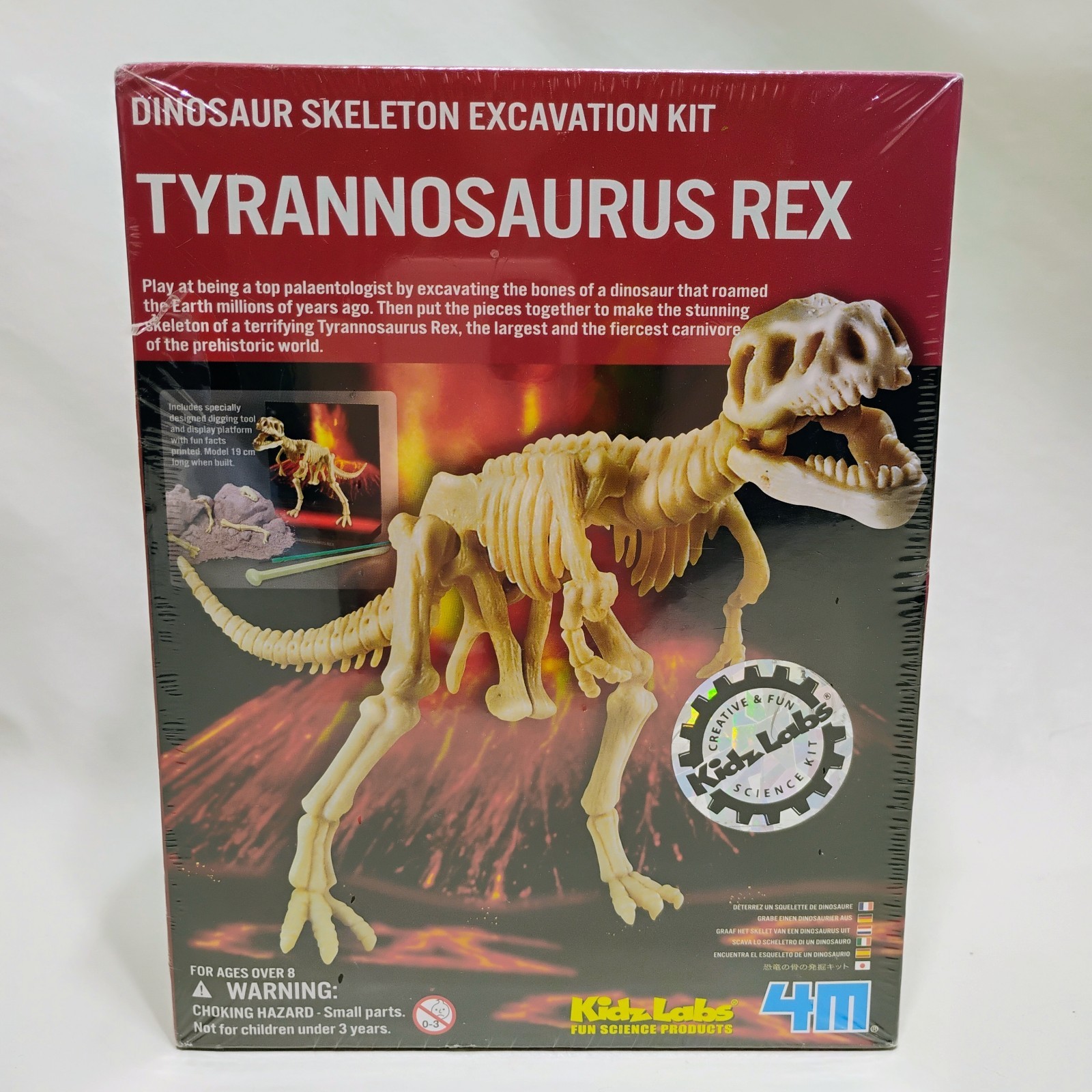 4M Kidz Labs Tyrannosaurus Rex T-Rex Dinosaur Skeleton Excavation Kit NEW sealed
