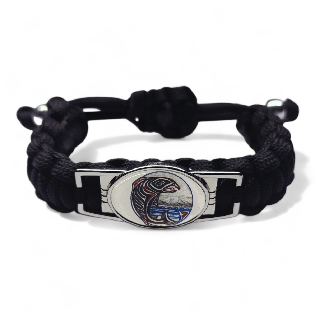 Cowlitz Indian Tribe Flag Adjustable Charm Bracelet Native American Heritage