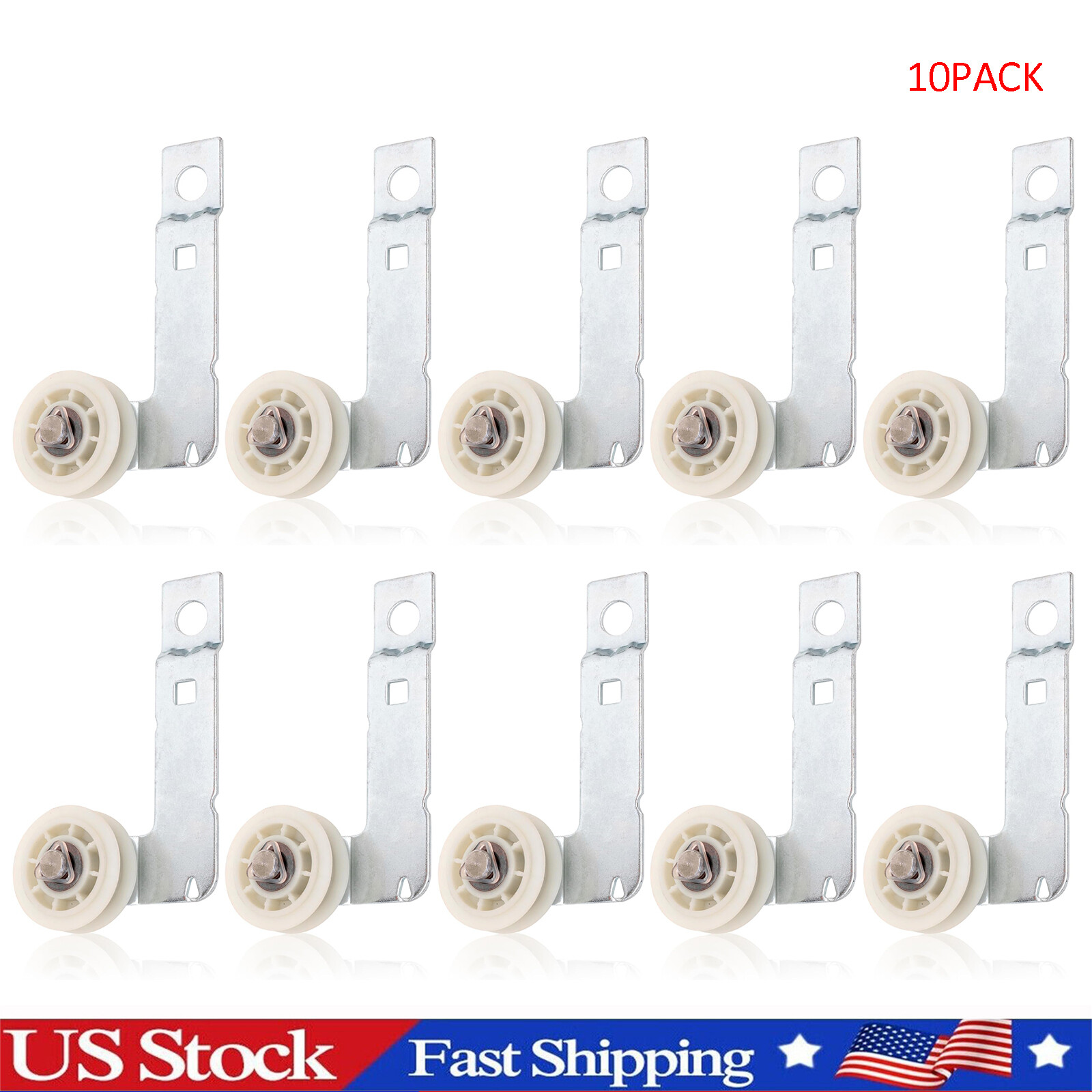 10PCS W10837240 Idler Pulley AP5988716 Fits Whirlpool Kenmore 3387372 PS11726337