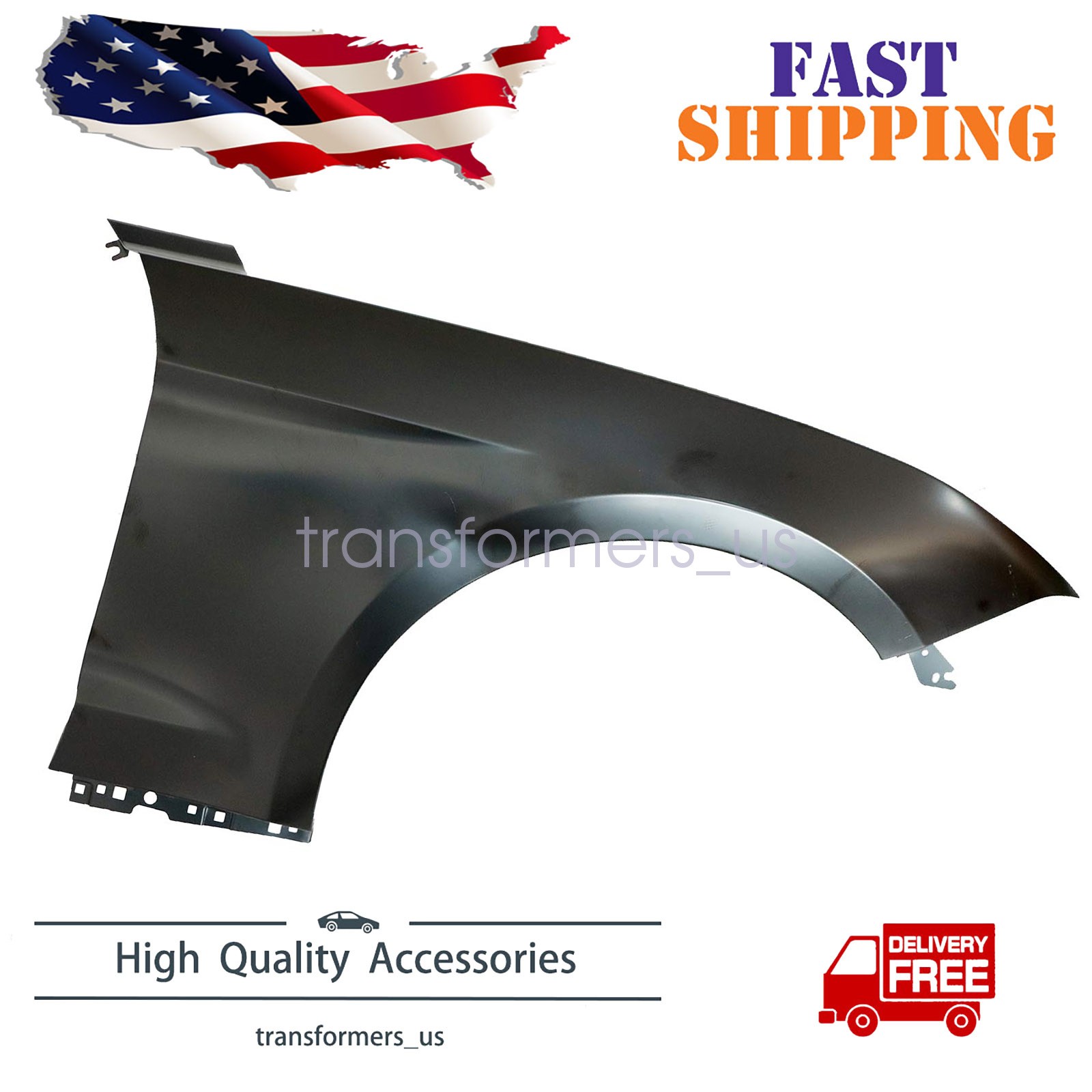 Fender For Ford Mustang GT 2018 19 20 21 22 23 Front Right Passenger Side Steel