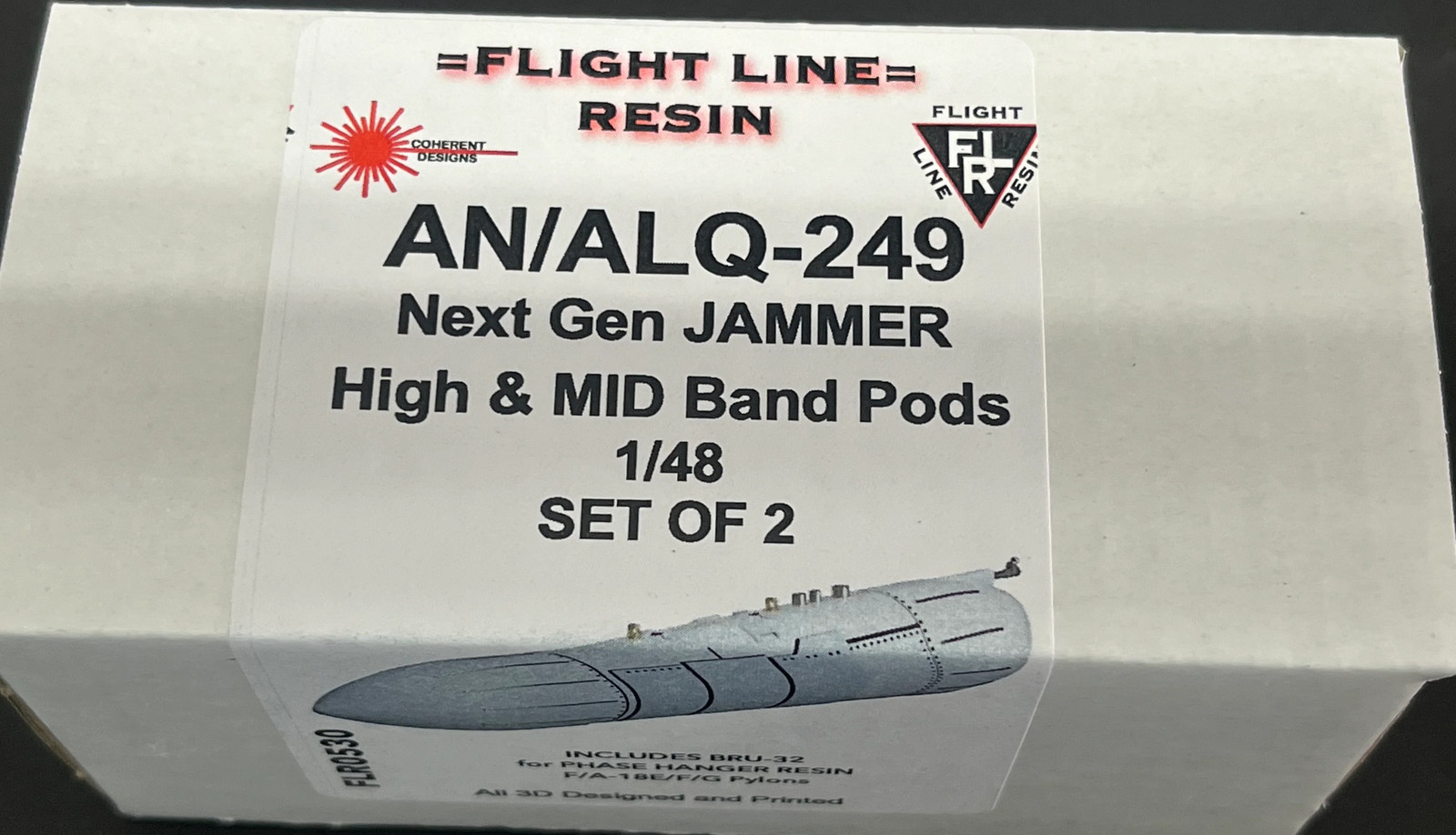 Flight Line Resin FLR530 1/48 AN/ALQ-249 Next Gen Jammer Pods (Mid/ High Band)