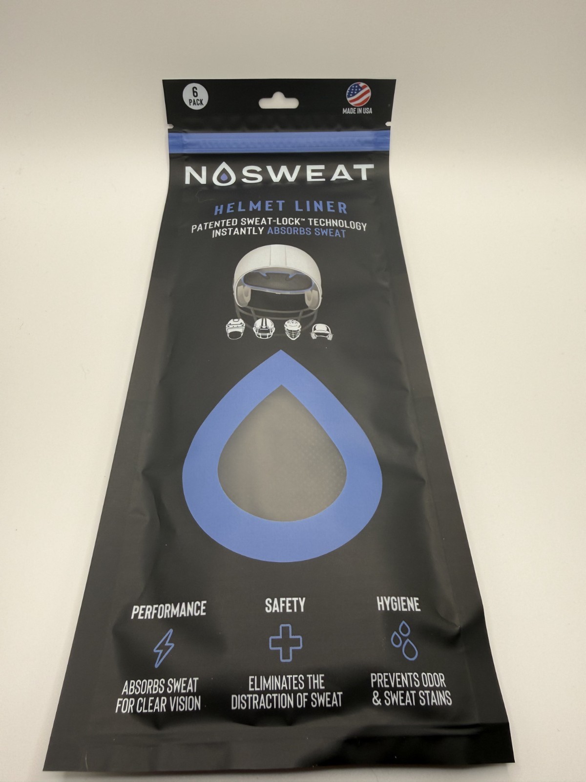 No Sweat Thin Helmet Liners For Vision Safety Preventing Sweat Stains 6 Pack New