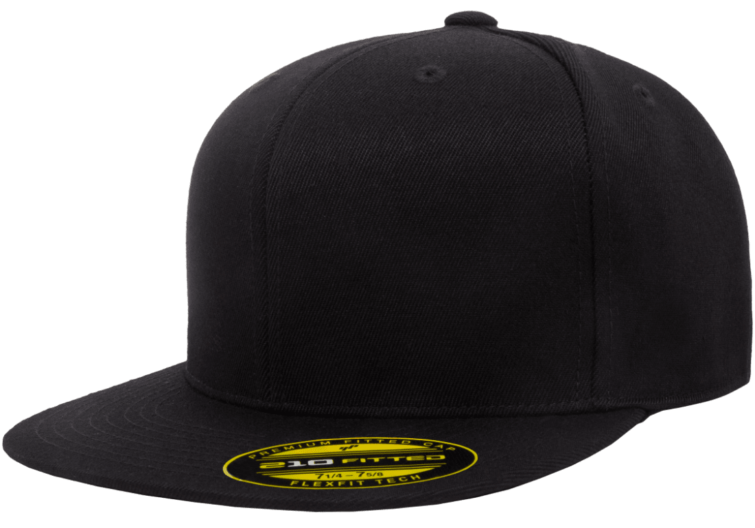 Original Flexfit Flatbill Hat Premium 6210 Fitted Baseball Cap 210 Flat Bill