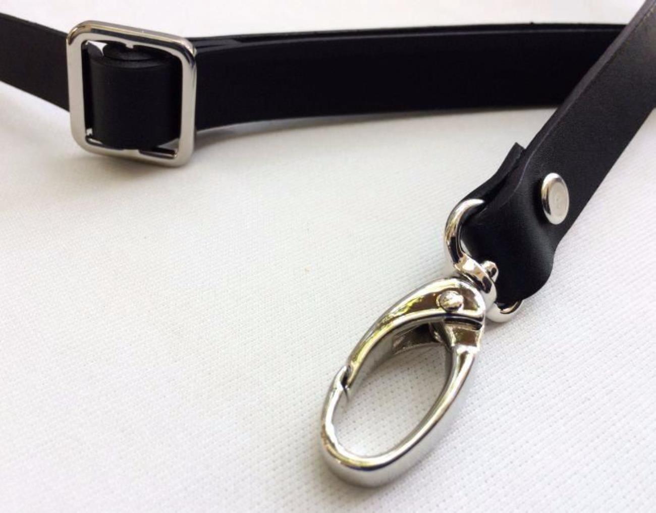 5/8" Adjustable Leather Slide Convertible Crossbody - Shoulder Strap Bags Purses